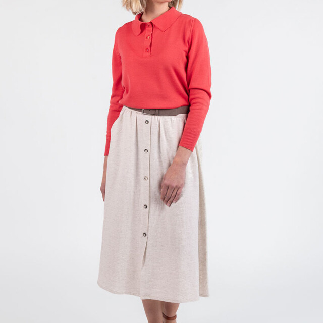 Maison Solfin - Jupe femme ample beige – 5