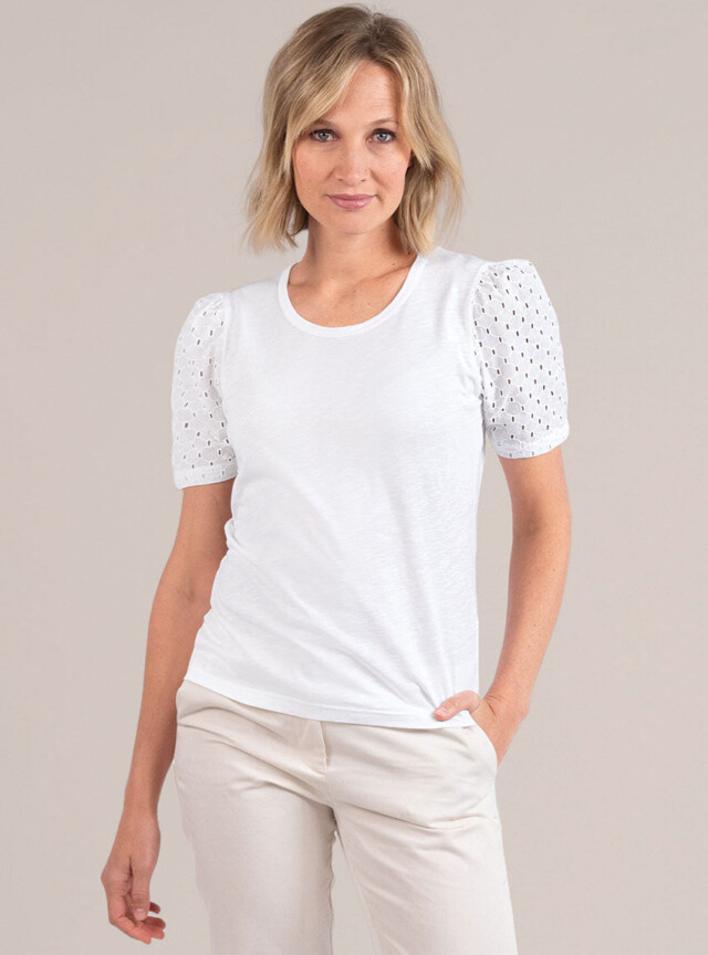 Maison Solfin - Tee-shirt femme en coton blanc – 4