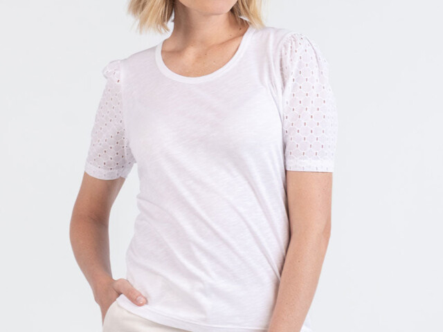 Maison Solfin - Tee-shirt femme en coton blanc – 4
