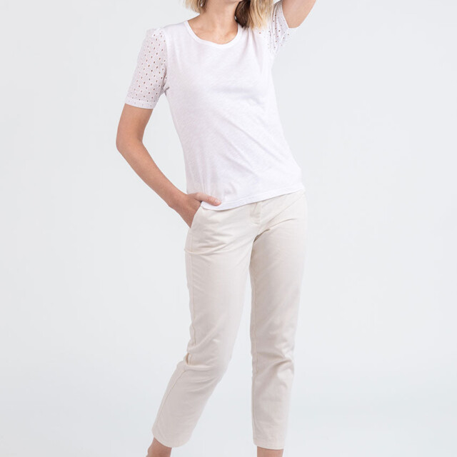 Maison Solfin - Tee-shirt femme en coton blanc – 4