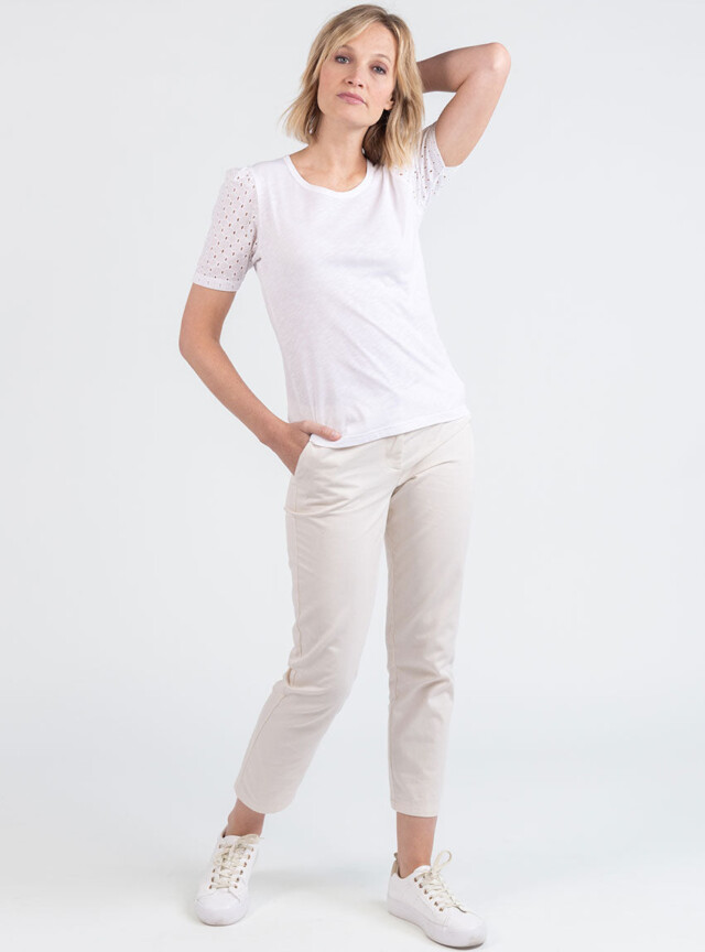 Maison Solfin - Tee-shirt femme en coton blanc – 4