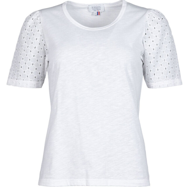 Maison Solfin - Tee-shirt femme en coton blanc – 4