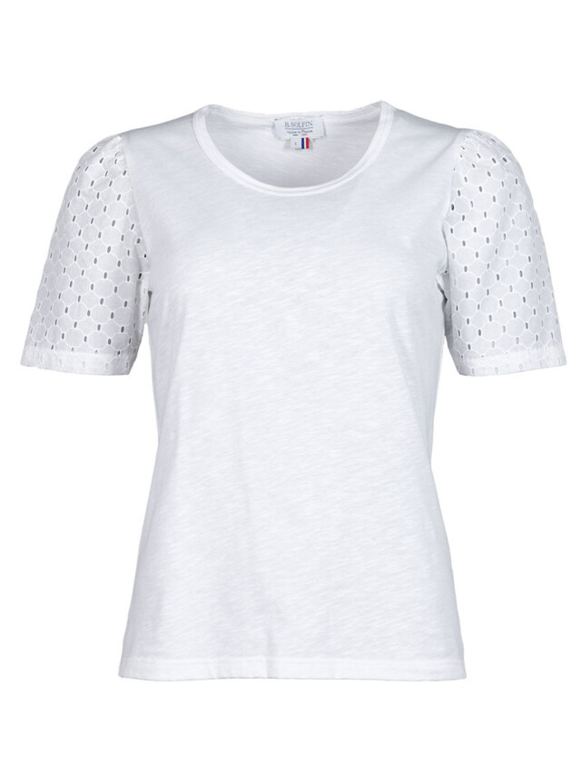 Maison Solfin - Tee-shirt femme en coton blanc – 4
