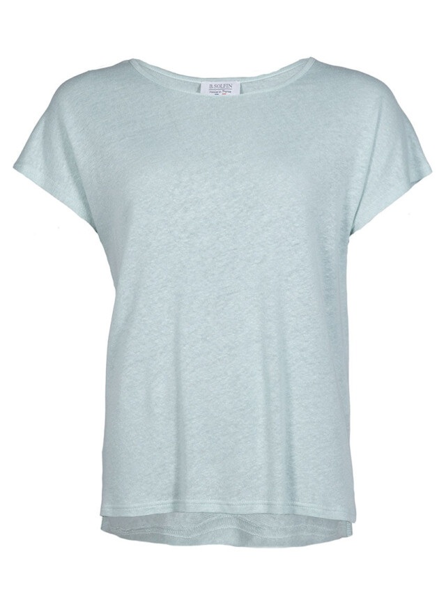 Maison Solfin - Top femme fluide en lin vert d'eau – 5