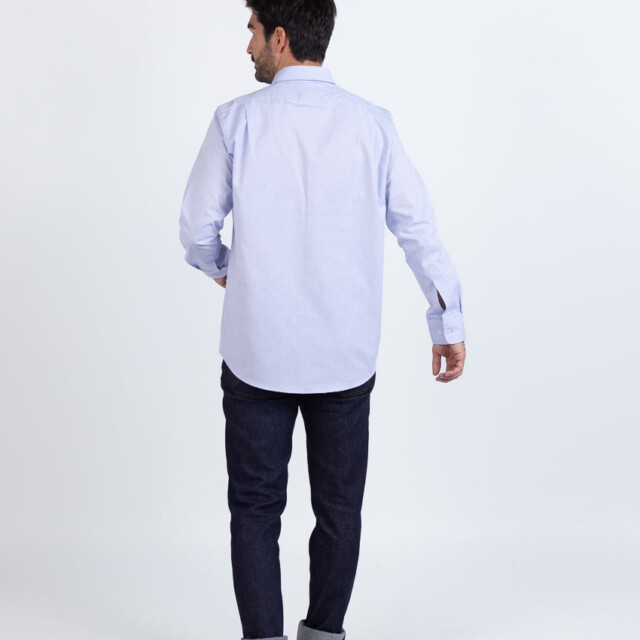 Maison Solfin - Chemise homme en coton bleu ciel – 6