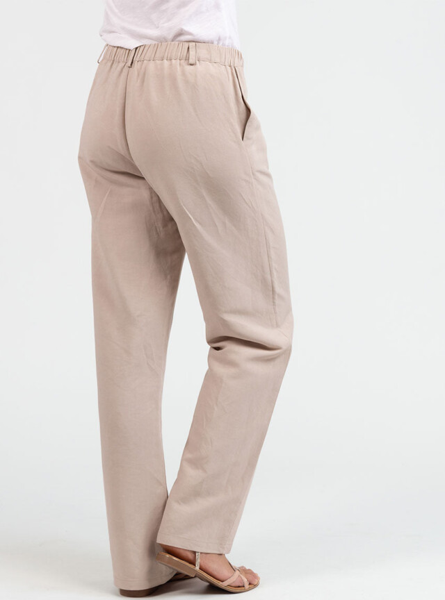 Maison Solfin - Pantalon femme large lin beige – 50