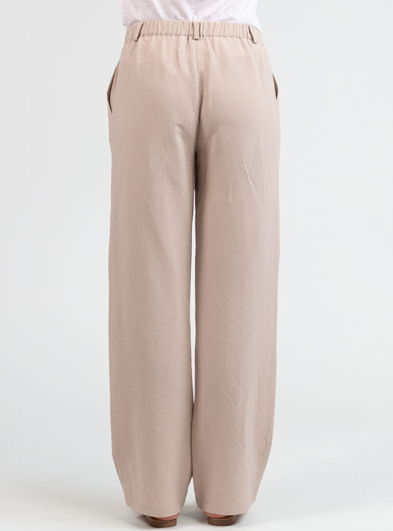 Maison Solfin - Pantalon femme large lin beige – 50