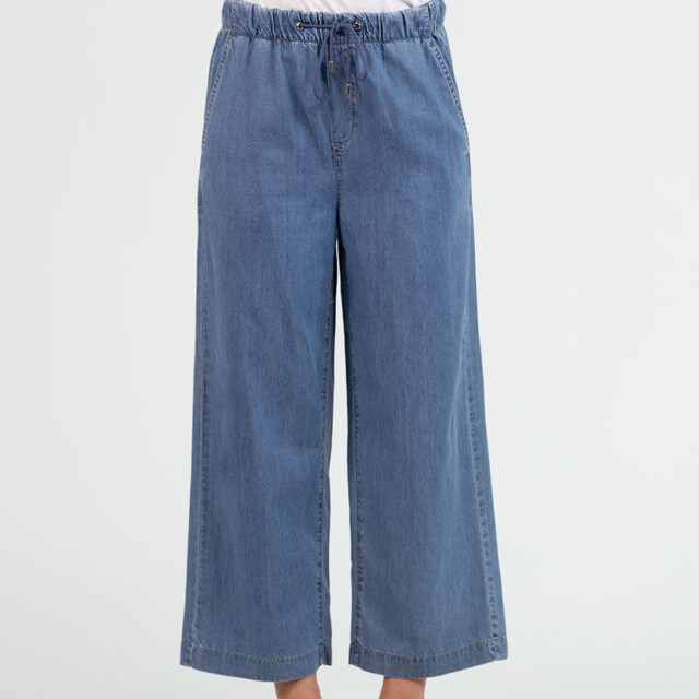 Maison Solfin - Pantalon femme fluide coton bleu clair – 50