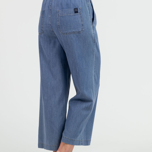 Maison Solfin - Pantalon femme fluide coton bleu clair – 50
