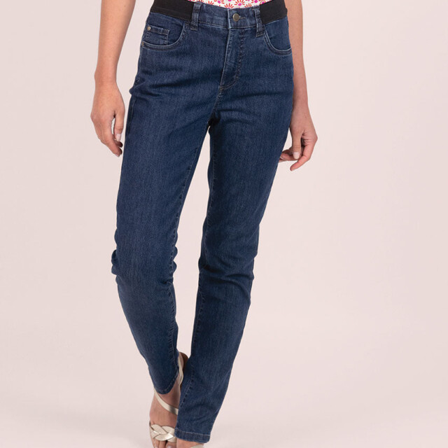 Maison Solfin - Jean femme en coton bleu indigo – 50