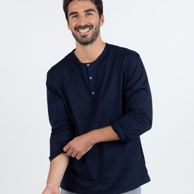 Maison Solfin - Pyjama homme en coton à carreaux verts – 6