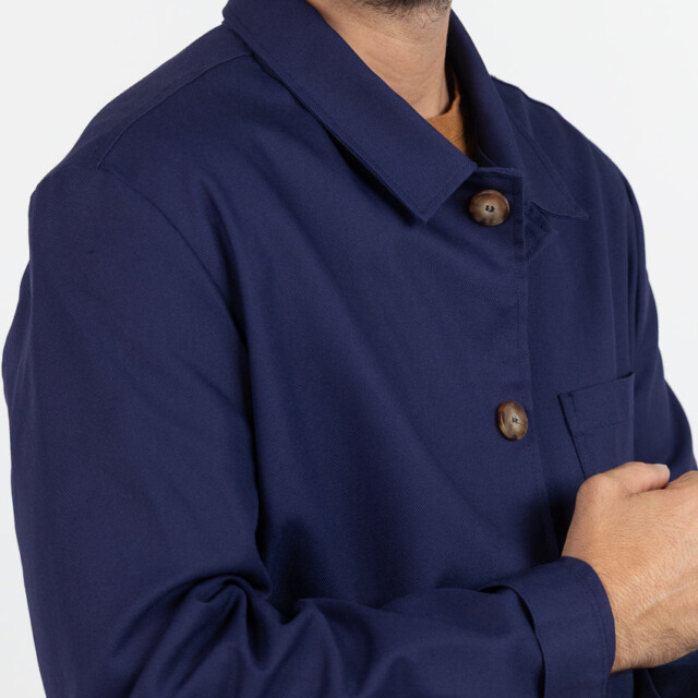 Maison Solfin - Veste homme droite en coton bleu marine – XXL