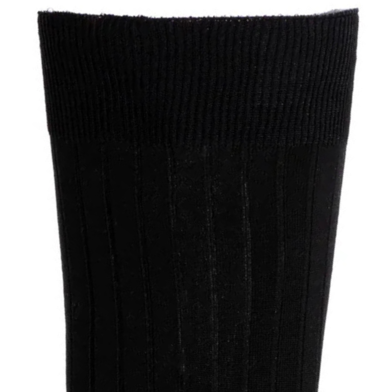 Maison Broussaud - Les fils d'Ecosse - chaussettes homme - coton noir – 39/42 / NOIR