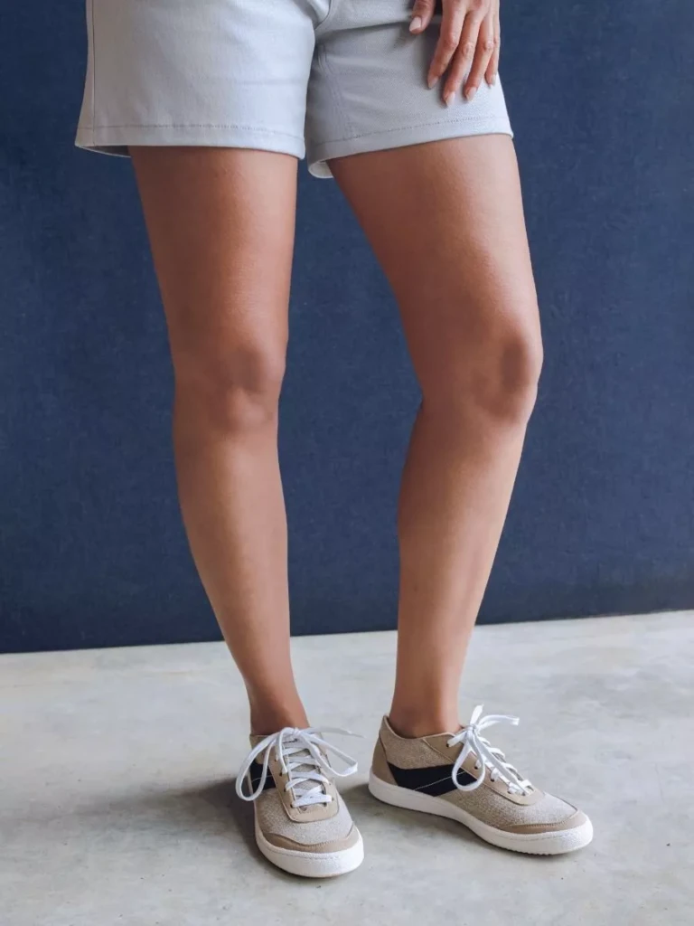 1083 - SNEAKERS LIN VEGAN 901V microfibre beige bleu Unisexe