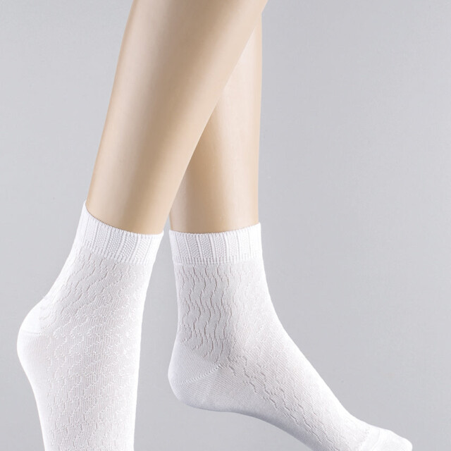 Maison-solfin - Socquettes femme en coton blanc – 41/42