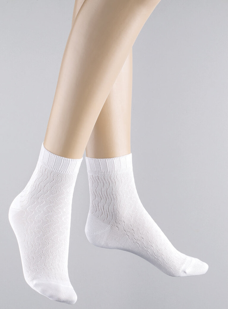 Maison-solfin - Socquettes femme en coton blanc – 41/42