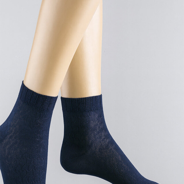 Maison-solfin - Socquettes femme en coton bleu marine – 41/42