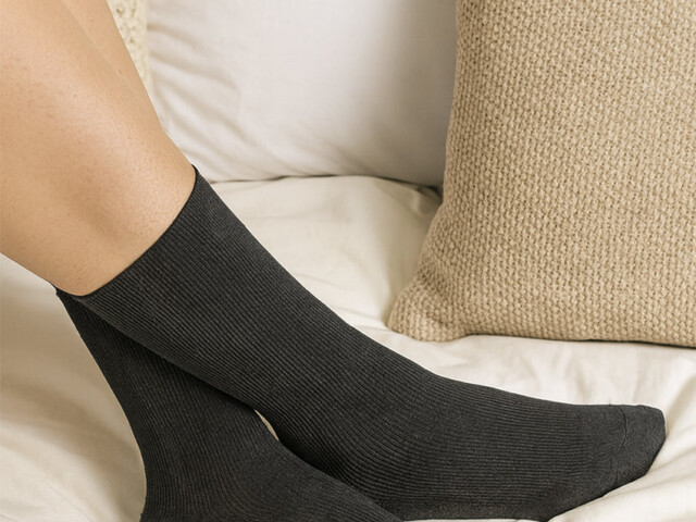932 GRI 2 mi chaussettes coton gris Maison-solfin - Mi-chaussettes fines en coton gris – 45/46