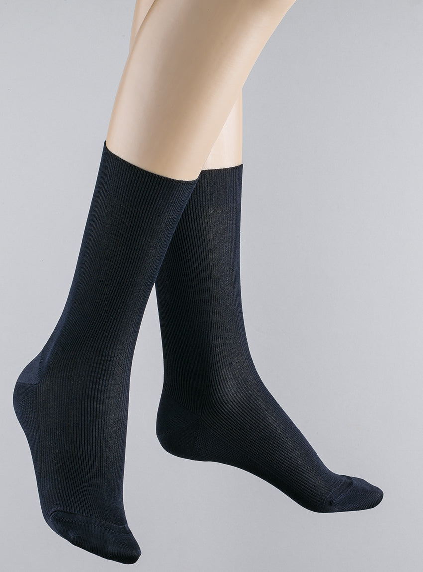 932 MAR 1 mi chaussettes coton bleu marine 6ea3ad41 9d77 4aba b311 2decaf3fa172 Maison Solfin - Mi-chaussettes fines mixte laine mérinos bleu marine – 45/46