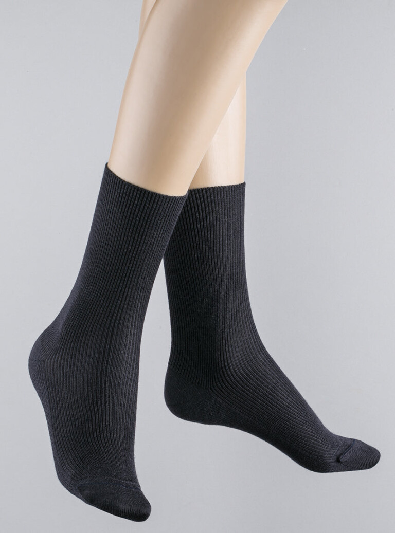Maison-solfin - Mi-chaussettes pure laine bleu marine – 45/46
