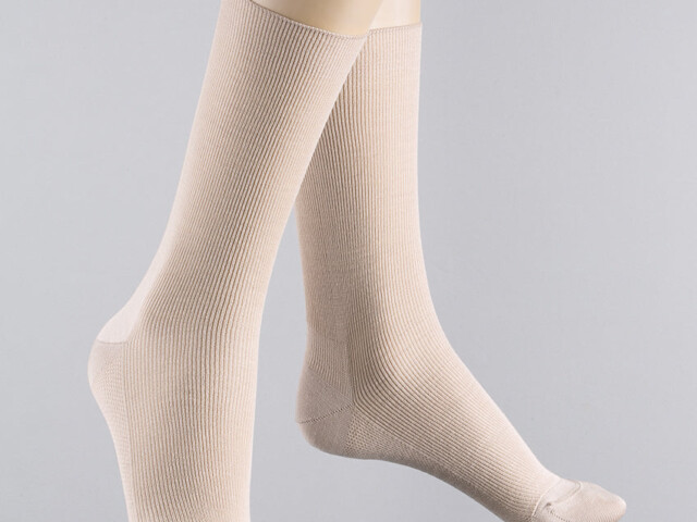Maison-solfin - Mi-chaussettes en laine blanc naturel – 45/46