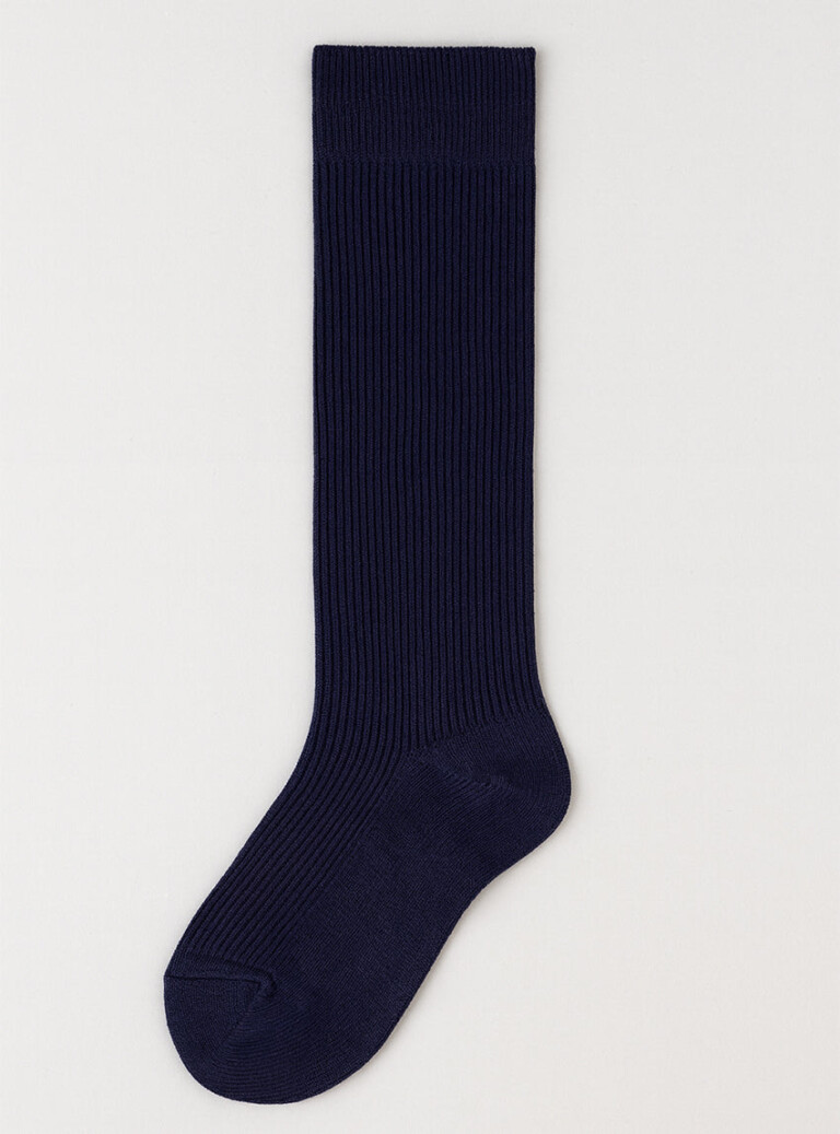 Maison-solfin - Chaussettes hautes mixte en pure laine noir – 45/46