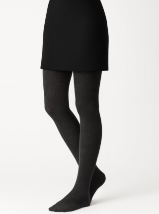 MAISON SOLFIN - Collants en laine mérinos noir