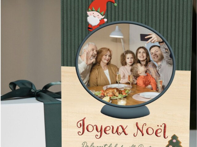 customall - Carte Joyeux Noël personnalisée – photo & texte – Carte imprimée sur papier 230g