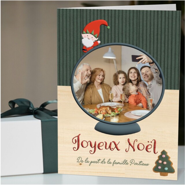L’Atelier BABY’SPHERE - Carte Joyeux Noël personnalisée – photo & texte
