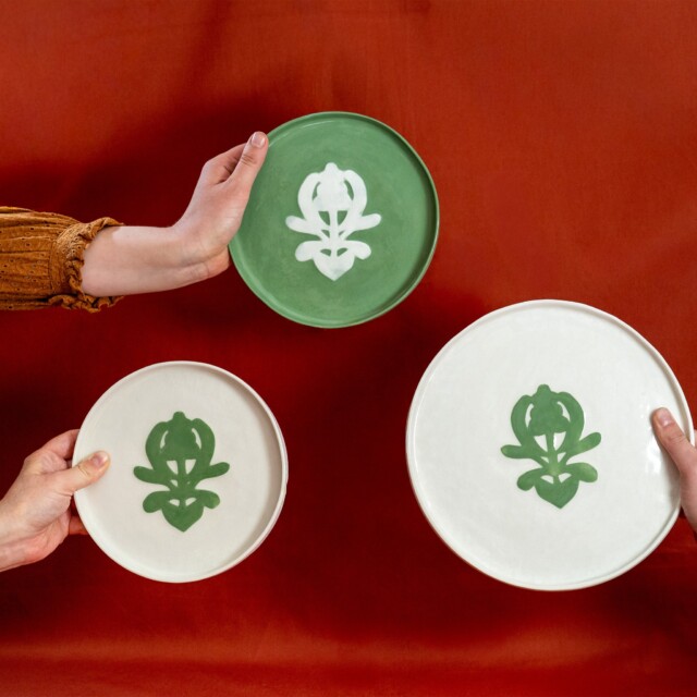 Maison Primavera - Assiette à dessert verte Cœur - Origines