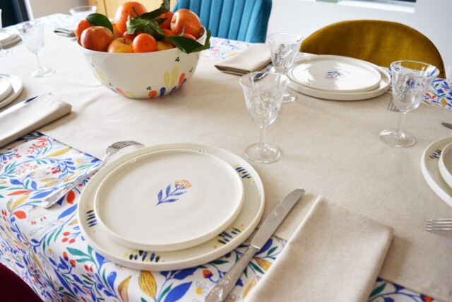Maison Primavera - Assiette à dessert Flora - motif Primavera