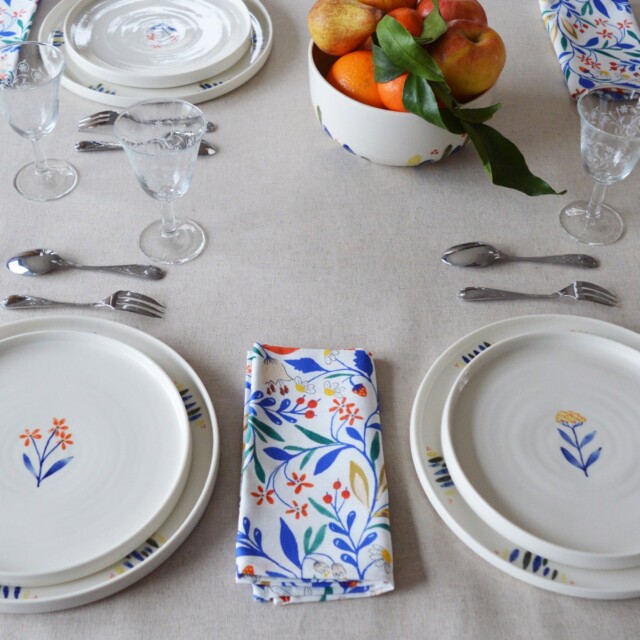 Maison Primavera - Assiette à dessert Ostara - motif Primavera
