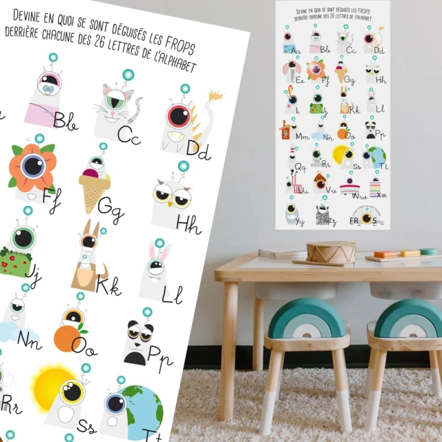 L’Atelier BABY’SPHERE - L’affiche abécédaire FROPS : apprendre les lettres en jouant à deviner
