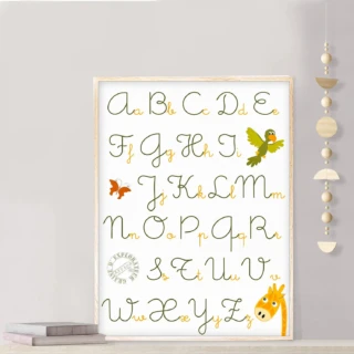 L’Atelier BABY’SPHERE - Affiche abécédaire savane – Apprendre l’alphabet en s’amusant