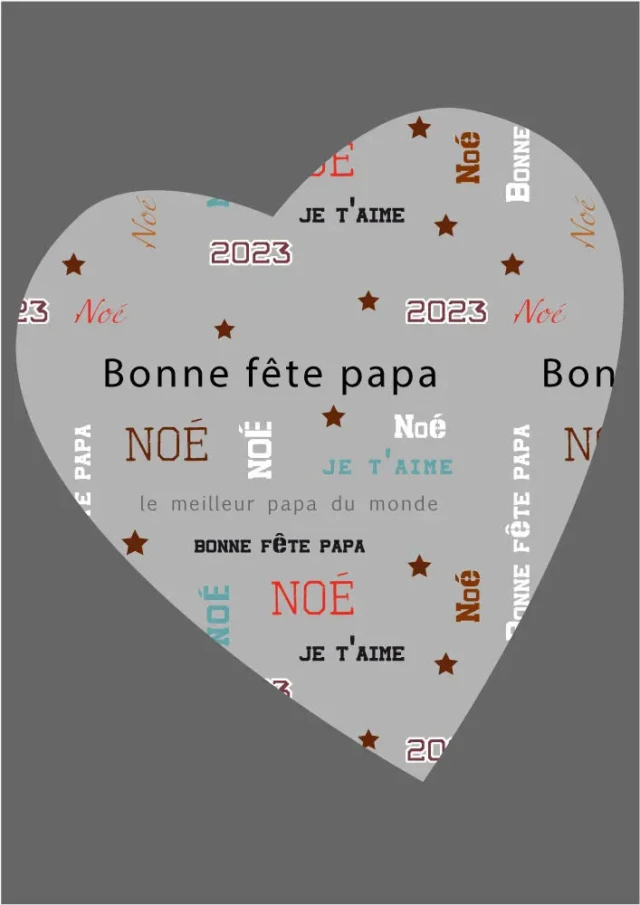 L’Atelier BABY’SPHERE - Affiche personnalisée avec messages et prénoms pour papa