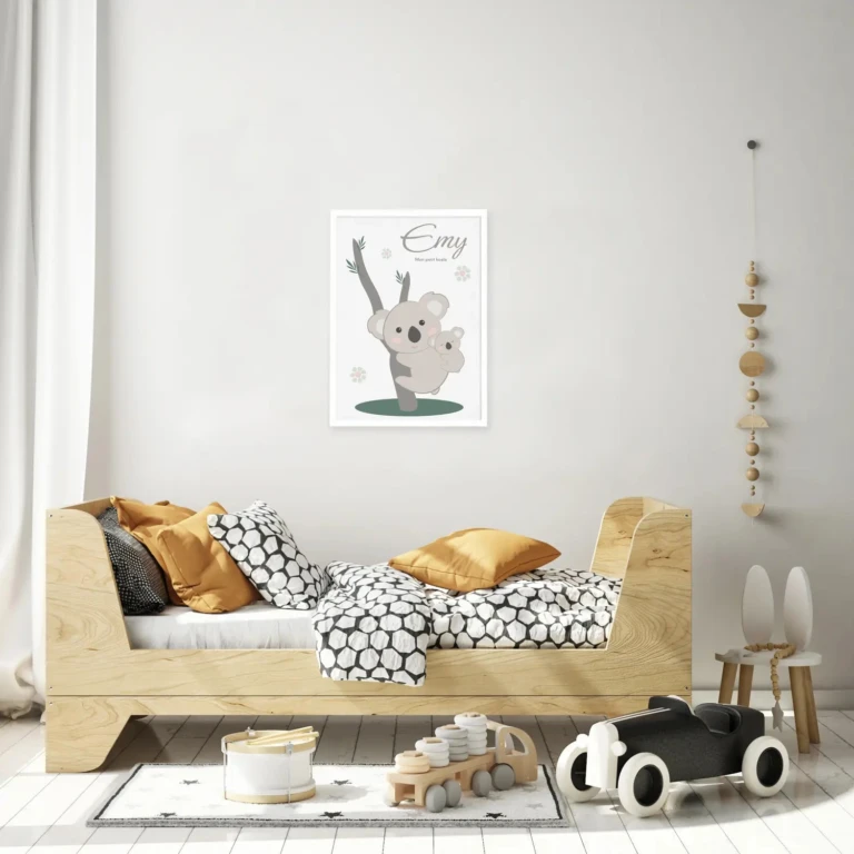 Atelier Baby’Sphère - Affiche personnalisée koala et son petit – "Mon petit koala" – Affiche 60x40cm