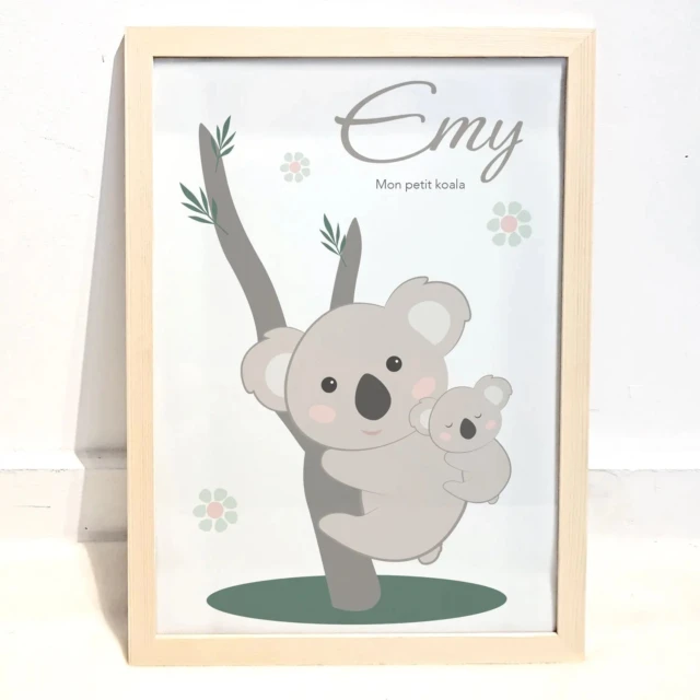 Affiche personnalisée koala et son petit – “Mon petit koala” par la marque L’Atelier BABY’SPHERE L’Atelier BABY’SPHERE - Affiche personnalisée koala et son petit – “Mon petit koala”