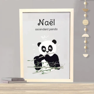 L’Atelier BABY’SPHERE - Affiche enfant personnalisable sur le thème panda
