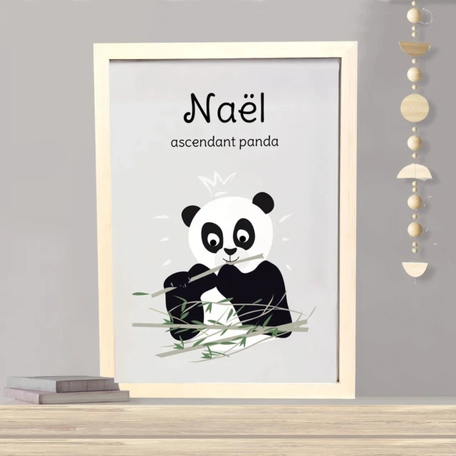 L’Atelier BABY’SPHERE - Affiche enfant personnalisable sur le thème panda