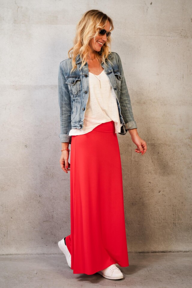 Thelma Rose - Jupe longue fluide Anys – 44 / Kaki