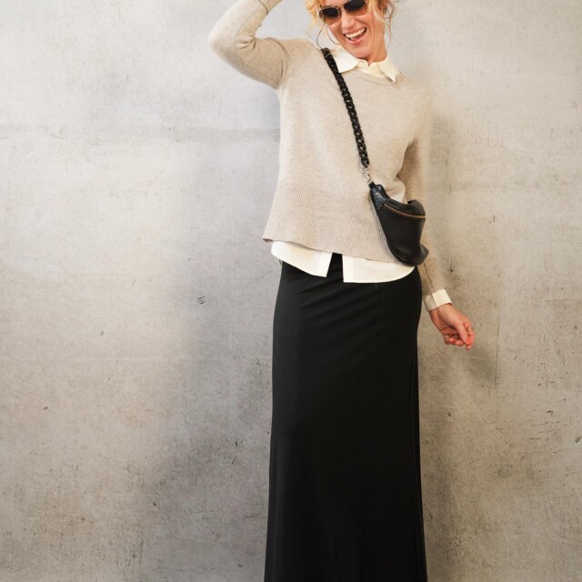 Thelma Rose - Jupe longue fluide Anys – 44 / Kaki