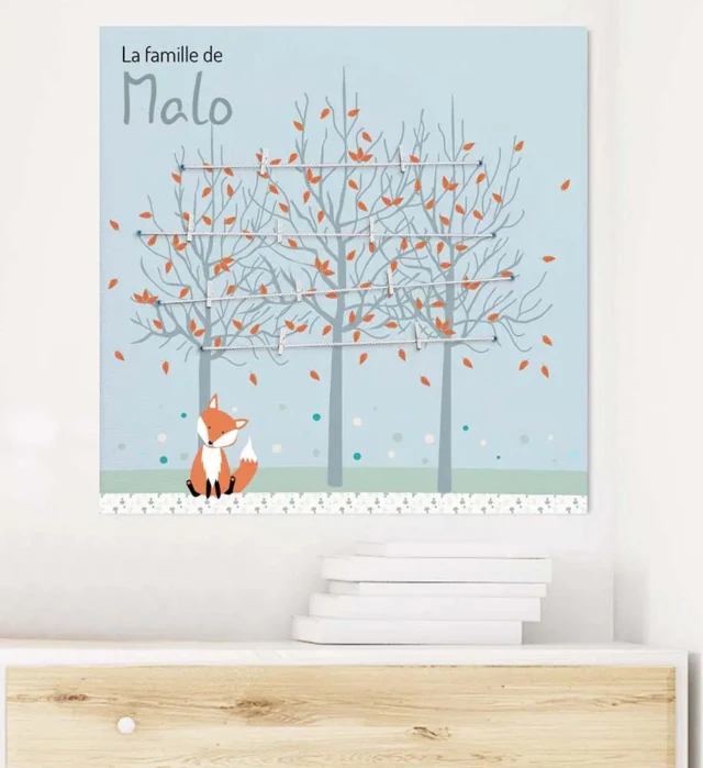 L’Atelier BABY’SPHERE - Arbre généalogique style scandinave et renard roux
