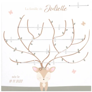 L’Atelier BABY’SPHERE - Arbre généalogique famille thème biche