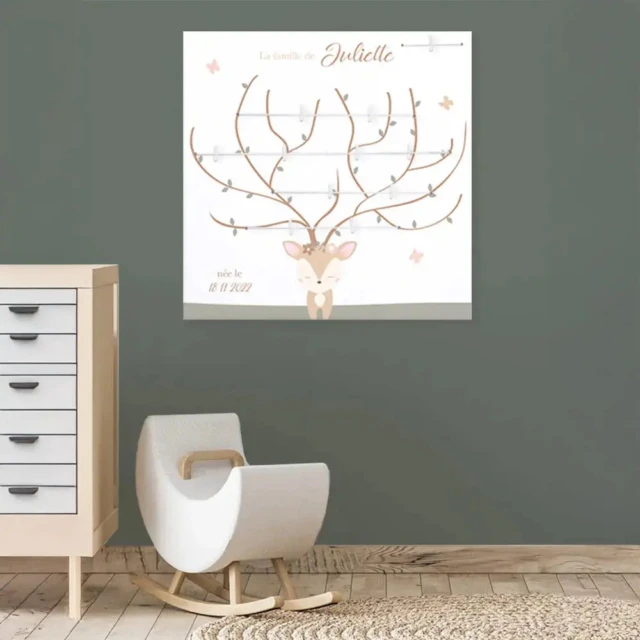 Atelier Baby’Sphère - Arbre généalogique famille thème biche