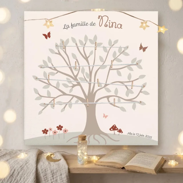 L’Atelier BABY’SPHERE - Arbre de vie généalogique pour une petite fille