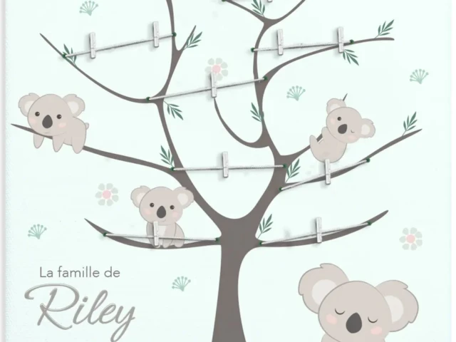 Arbre genealogique koala Atelier Baby’Sphère - Arbre généalogique koala pour accrocher les photos de famille