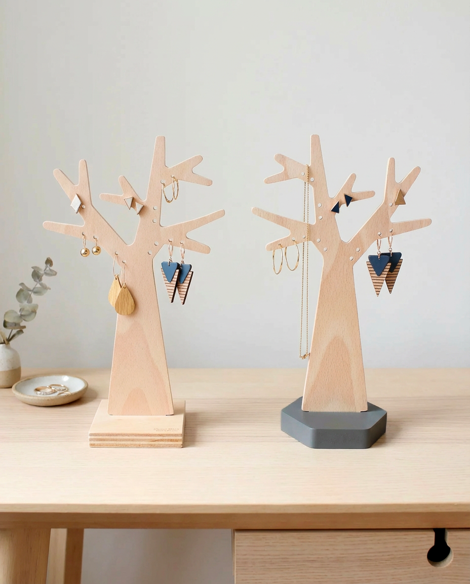 ArbreBoucle Reine Mère - L'Arbre à boucles d'oreilles – Socle hexagonal