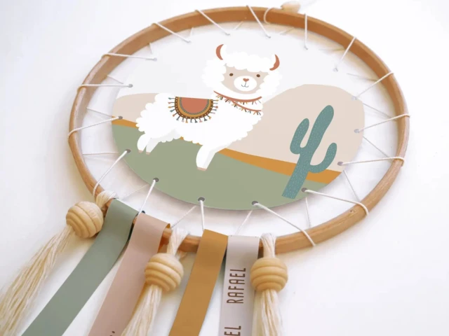 Atelier Baby’Sphère - Attrape-rêve personnalisable du pays des lamas