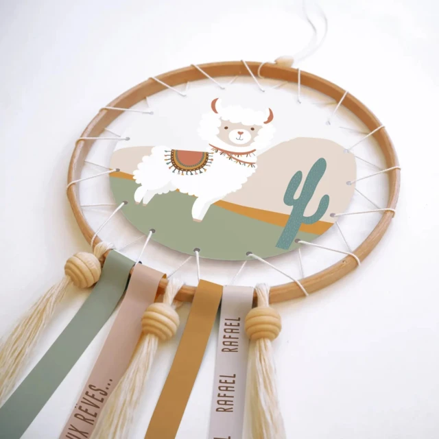 L’Atelier BABY’SPHERE - Attrape-rêve personnalisable du pays des lamas