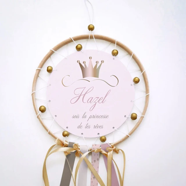 Capteur de rêves d’une princesse par la marque L’Atelier BABY’SPHERE L’Atelier BABY’SPHERE - Capteur de rêves d’une princesse